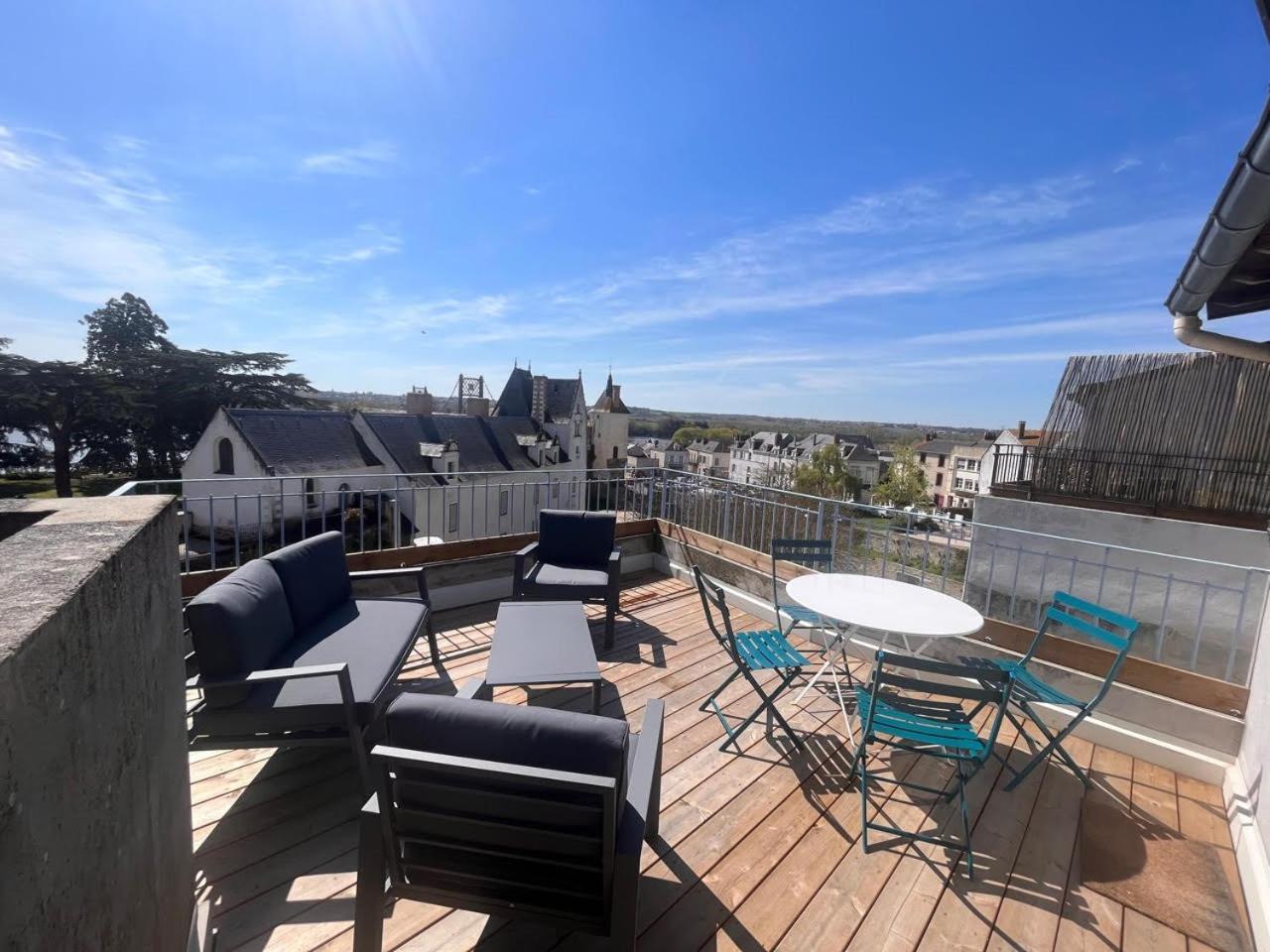 Grand Gite Terrasse Vue Loire Et Chateau D'앙세니스 외부 사진